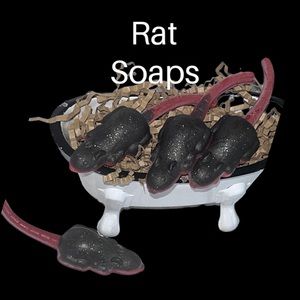 Rat Soap Set of 12, Halloween Party Favors, Mouse, Goth Wedding, Haunted House